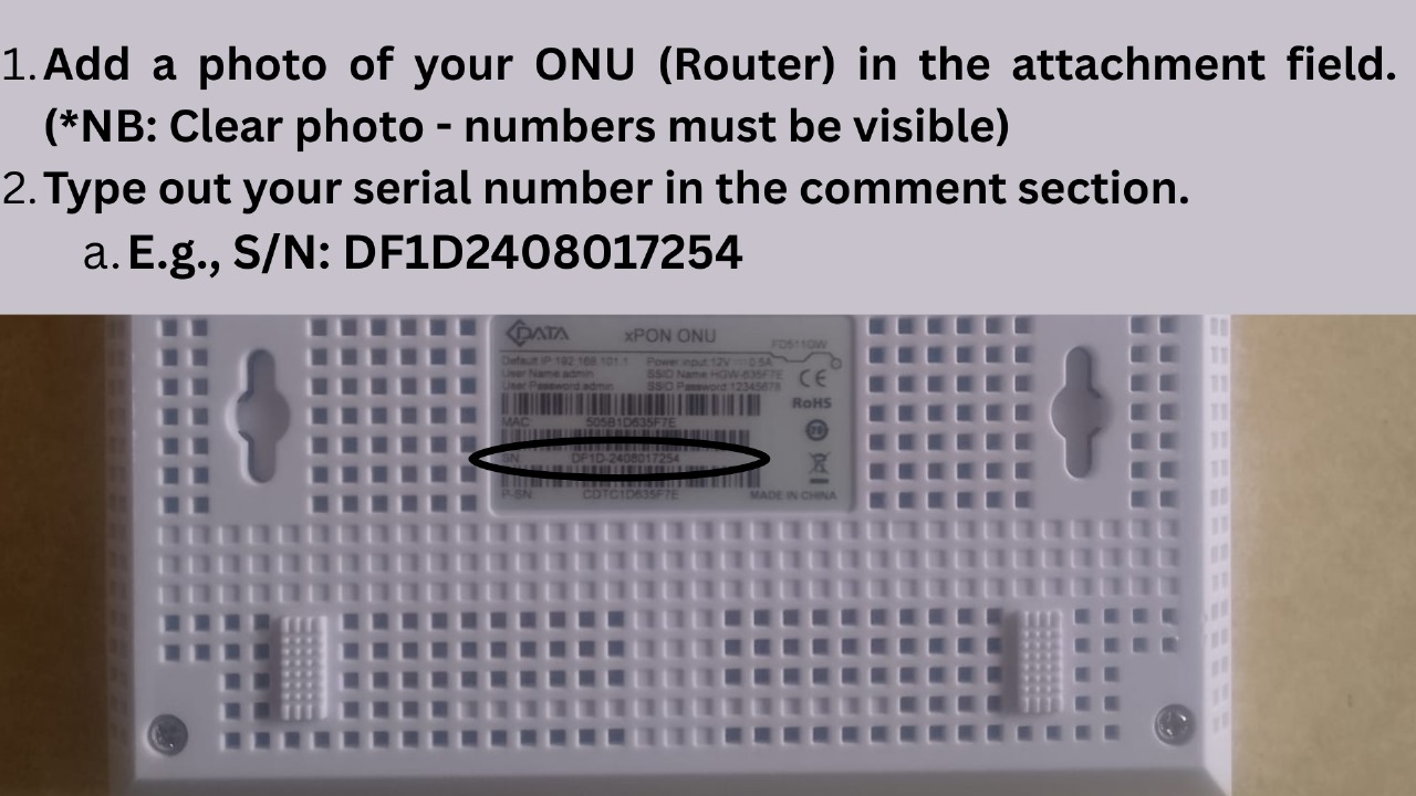 Sample ONU Image
